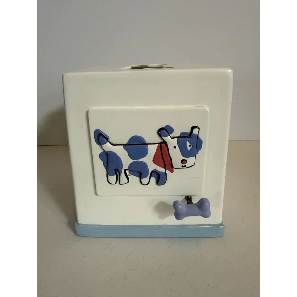 Jenny Jeff Designs Cats and Dogs Tissue Box Holder and Cup Bathroom decor